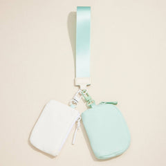 Dual Color Coin Purse Key Chain Wristlet
