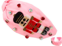 Nutcracker Jeweled Knotted Christmas Headband