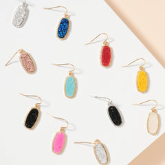 Druzy Stone Dangling Earrings