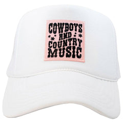 Cowboys & Country Music Pink Patch Foam Trucker Hat