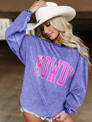 Howdy shirts crew neck sweatshirts pullover tops