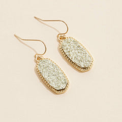Druzy Stone Dangling Earrings