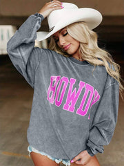 Howdy shirts crew neck sweatshirts pullover tops