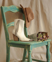 The Kai White | Rhinestone Fringe Cowboy Western Boot