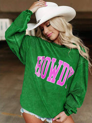 Howdy shirts crew neck sweatshirts pullover tops