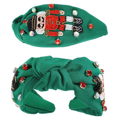 Nutcracker Jeweled Knotted Christmas Headband