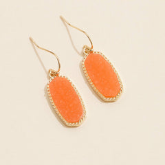 Druzy Stone Dangling Earrings