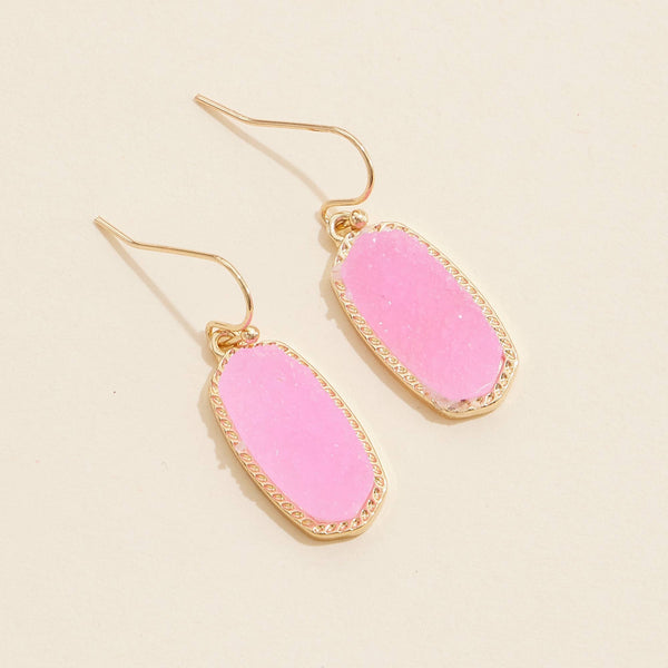 Druzy Stone Dangling Earrings